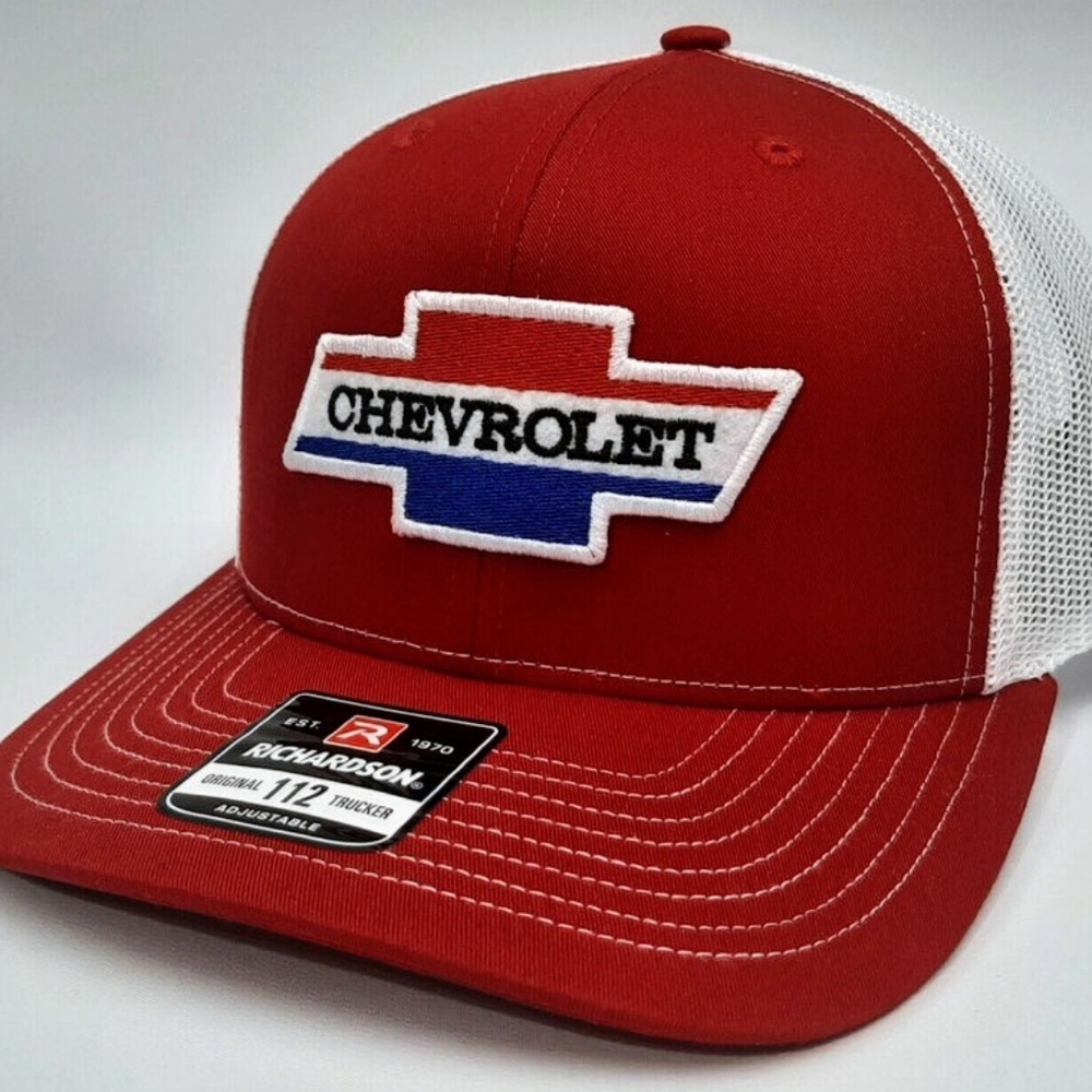 Chevrolet Chevy Embroidered Patch Richardson 112 Trucker Mesh Snapback Cap Hat R